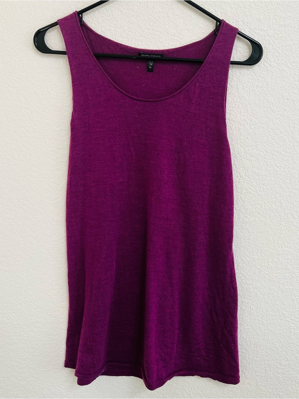 Eileen Fisher Deep Magenta Scoop Neck Tank